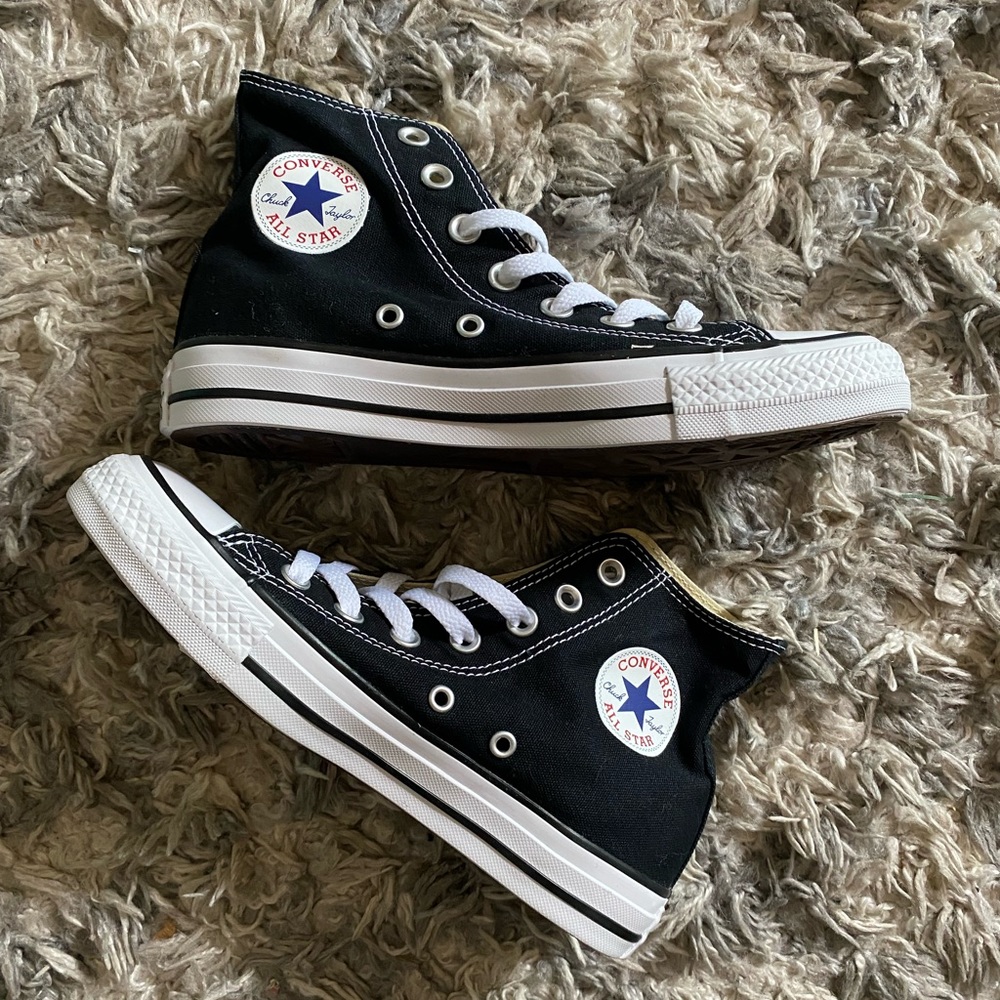 *NEW* Converse All Star Chuck Taylor Black Shoes SZ 6